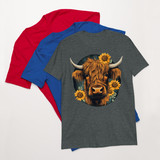 Highland Cow Shirt Cute Cowgirl ,Cowboy Tshirt Cattle Graphic Tees Casual Short Sleeve Summer Tops M