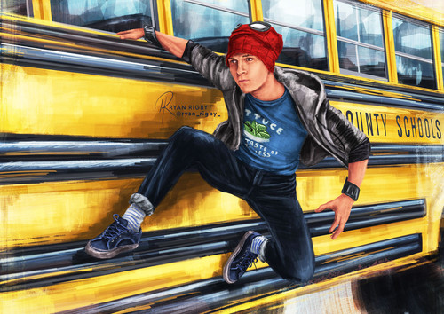 peter parker bus ride by ryanrigby dei5ush fullview