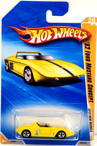 Машинка Hot Wheels '62 Ford Mustang Concept 2010 New Models (#028) yellow R0947 y