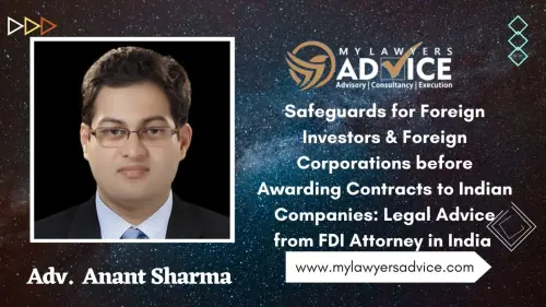 Foreign investors and corporations looking to do business in India often face unique challenges due to the country’s complex legal and regulatory environment. Before awarding contracts to Indian companies, it is crucial to take appropriate safeguards to protect their interests and ensure a successful business relationship. Seeking legal advice from a Foreign Direct Investment (FDI) attorney in India can provide valuable insights and guidance on navigating the legal landscape. This article outlines five key safeguards and the importance of seeking legal advice from an FDI attorney.

https://mylawyersadvice.com/safeguards-for-foreign-investors-foreign-corporations-before-awarding-contracts-to-indian-companies-legal-advice-from-fdi-attorney-in-india/