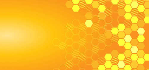 Abstract hexagon lines pattern on yellow background. Medical and science, structure molecule dna con.jpg