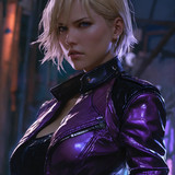 Anime artwork of Nina Williams in a detailed intri (1)