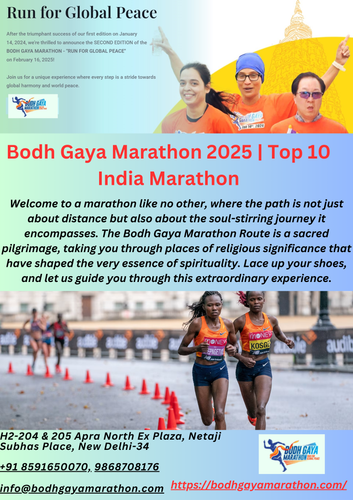 Welcome to a marathon like no other, where the path is not just about distance but also about the soul-stirring journey it encompasses. The Bodh Gaya Marathon Route is a sacred pilgrimage, taking you through places of religious significance that have shaped the very essence of spirituality. Lace up your shoes, and let us guide you through this extraordinary experience.  https://www.bodhgayamarathon.com/