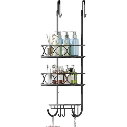 Shower Hanging Organizer, Sturdy Rust Proof Bathroom Shower Shelves with Strong Suction Cup, No Dril.jpg