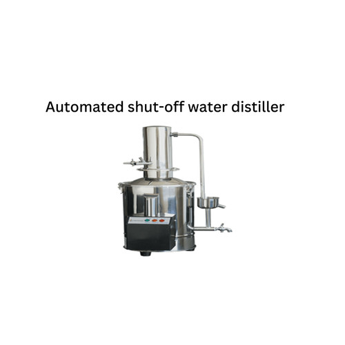 Automated shut off water distiller