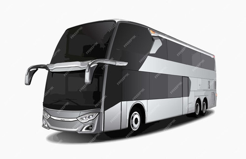 dubbeldekker bus luxe vip eersteklas reizen vakantie toerisme tour moderne kunst design vector 76068