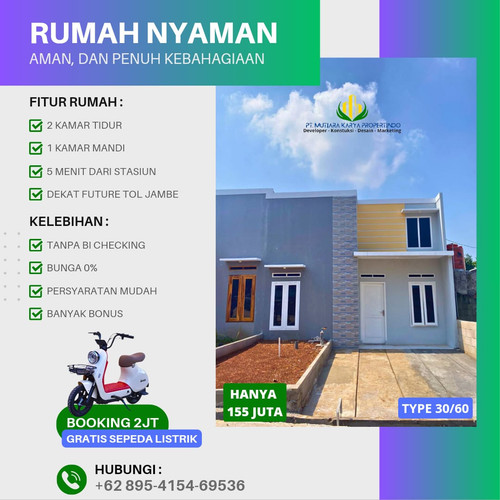 BIAYA HEMAT,CALL 0895-4154-69536,Rumah Murah Di Bogor No Bi Cheking.jpg