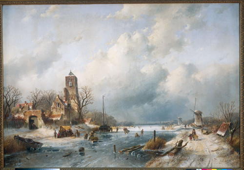 Leickert, Charles Зима, 1867, 133 cm x 191 cm, Холст, масло