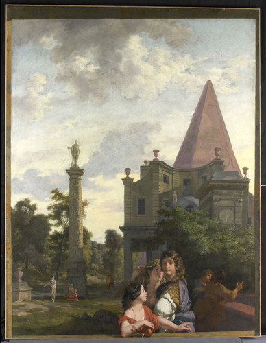 Lairesse, Gerard de Итальянский пейзаж с тремя женщинами на переднем плане, 1687, 290 cm х 212 cm, Х