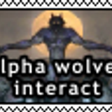 alpha wolves interact stamp