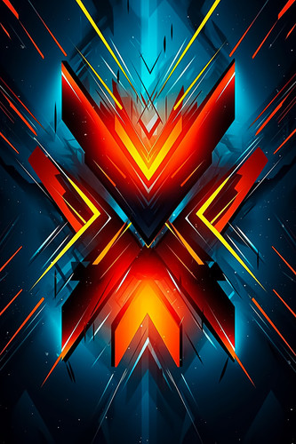 digital art print blue orange geometric design (1).jpg