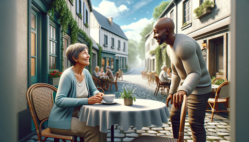 A heartwarming scene for two old friends meeting.png