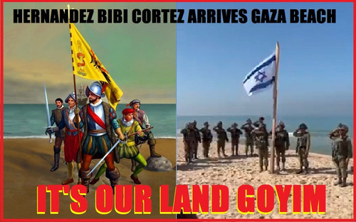 HERNANDEZ CORTEZ ARRIVES GAZA BEACH
