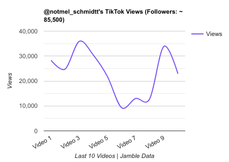 notmel schmidtt TikTok Views Chart.png