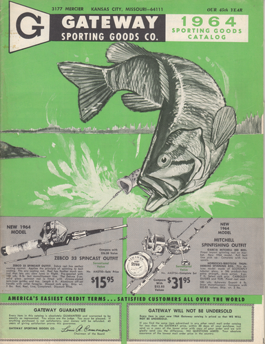1964 (GREEN 1964 SPORTING GOODS CATALOG) Gateway Sporting Goods Co., Kansas City, MO (front cover)