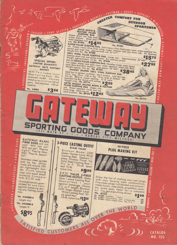 1950 (CATALOG NO. 150) GatewaySporting Goods Co., Kansas City, MO (front cover)