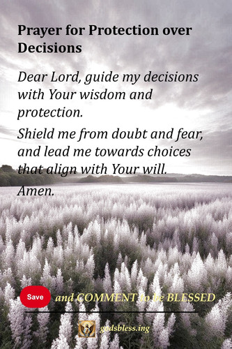 Prayer for Protection over Decisions