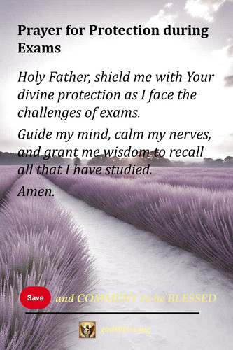 Prayer for Protection during Exams