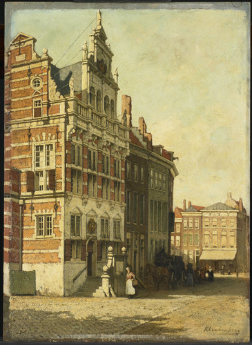 Klinkenberg, Johannes Christiaan Karel Мэрия в Гааге, 1907, 45 cm х 32 cm, Дерево, масло