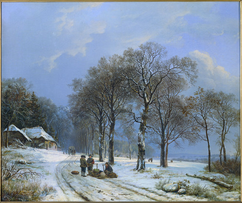Koekkoek, Barend Cornelis Зимний пейзаж, 1838, 62 cm x 75 cm, Холст, масло