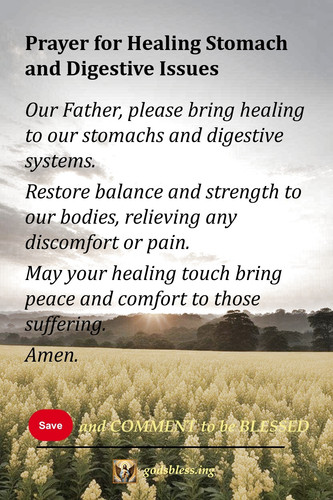 Prayer for Healing Stomach and Digestive Issues