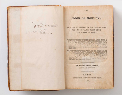 book of mormon 1830 title page