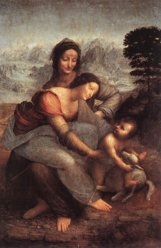 Leonardo da Vinci The Virgin and Child with St Anne