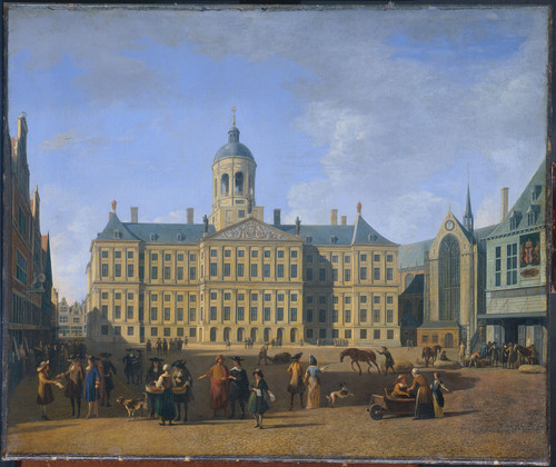 Berckheyde, Gerrit Adriaensz Ратуша на площади Дам в Амстердаме, 1693, 52 cm х 63 cm, Холст, масло