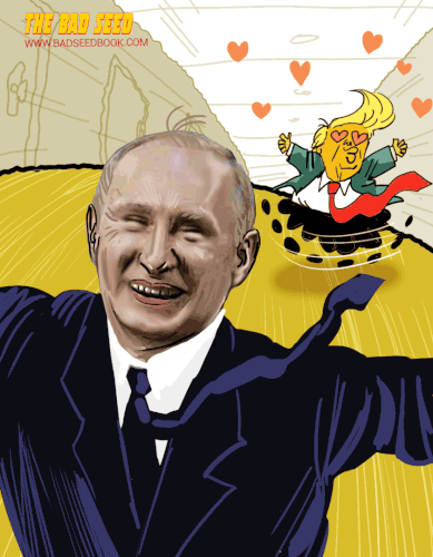 runningtrumpkiss putin.gif