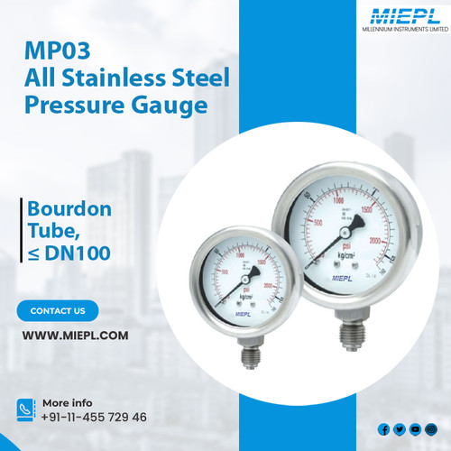 MP03 All Stainless Steel Pressure Gauge - Bourdon Tube, ≤ DN100 | Miepl.jpg