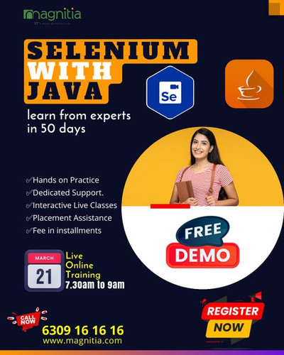 Learn Automation Testing (Selenium with Java +Frameworks) from the Magnitia.jpg