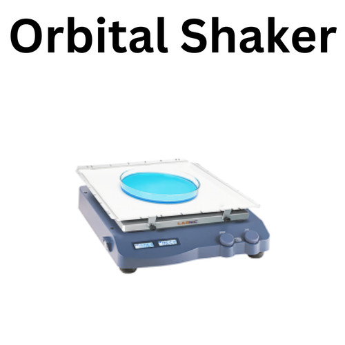An orbital shaker is a laboratory device used to agitate or mix substances placed in containers such as flasks, bottles, or petri dishes. It consists of a flat platform that oscillates in a circular motion, causing the containers on it to move in a smooth, orbital path. This motion facilitates mixing, aeration, and incubation of cultures or chemical reactions. Orbital shakers are commonly used in various fields of science, including biology, chemistry, microbiology, and molecular biology, for tasks such as cell culture, bacterial growth, solubility studies, and protein expression.