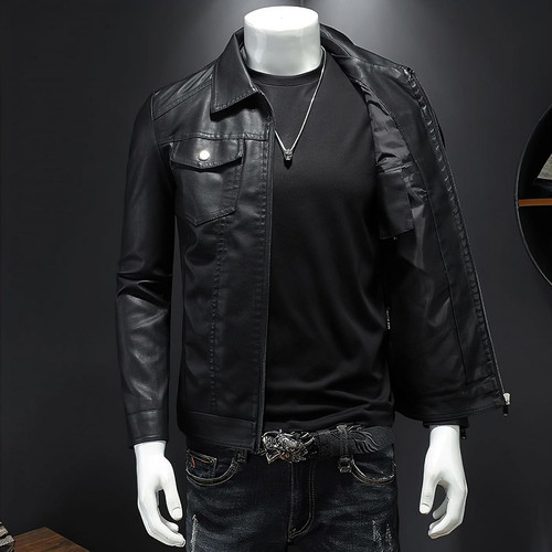 Mens Leather Jacket Motorcycle Black Biker Jackets Vintage Faux Leather Outwear Casual Lightweight 2.jpg