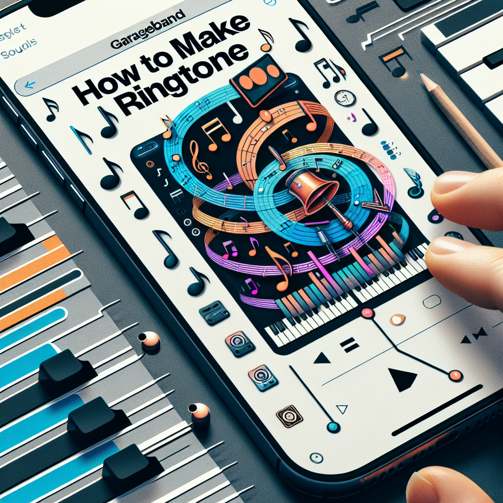 How to make a ringtone in GarageBand step-by-step visual guide showing audio editing tools and ringtone export options