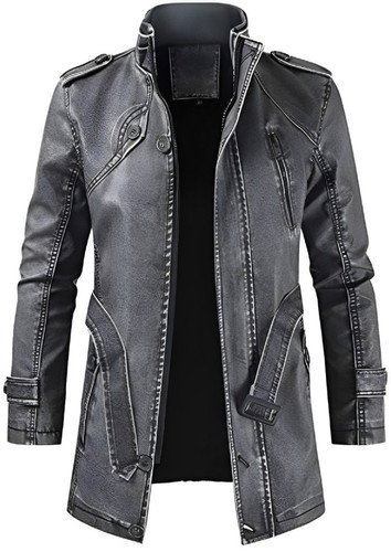 YXYSZZ Men s PU Faux Leather Trench Coat Fashion Casual Slim Windbreaker 0.jpg