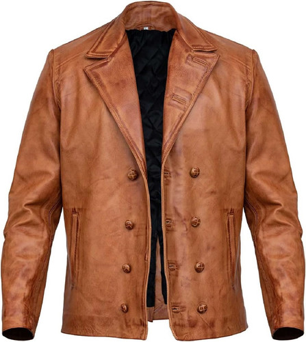 Men s Brown Genuine Leather Blazer Soft Real Italian Tailored Vintage Jacket Coat 0.jpg