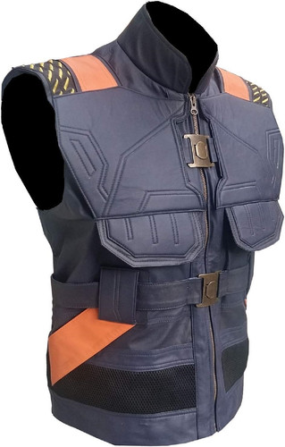 Marche Sydney Superhero Eric Monger Michael B Motorcycle Blue Cosplay Faux Leather Vest Jacket 2.jpg