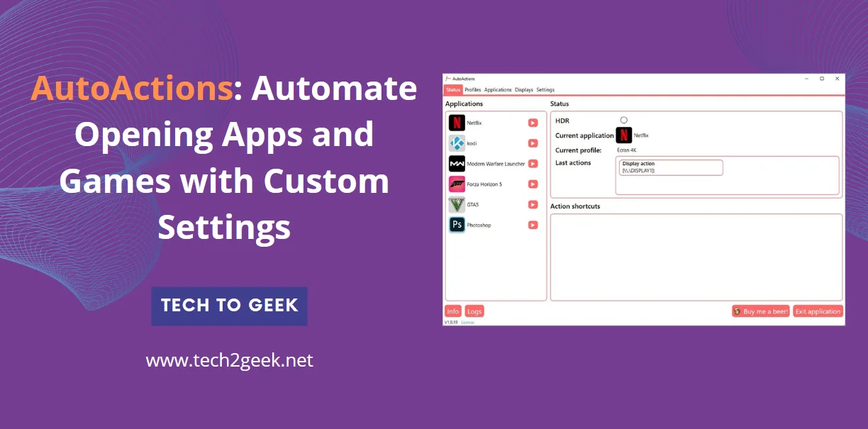 AutoActions: Automate Opening Apps and Games with Custom Settings