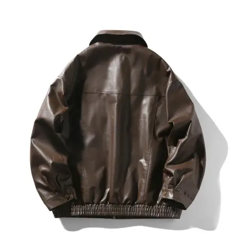 2023 Winter New Men's Loose Motorcycle Leather Coat PU Leather Jacket Large Fashion Casual Cardigan .webp
