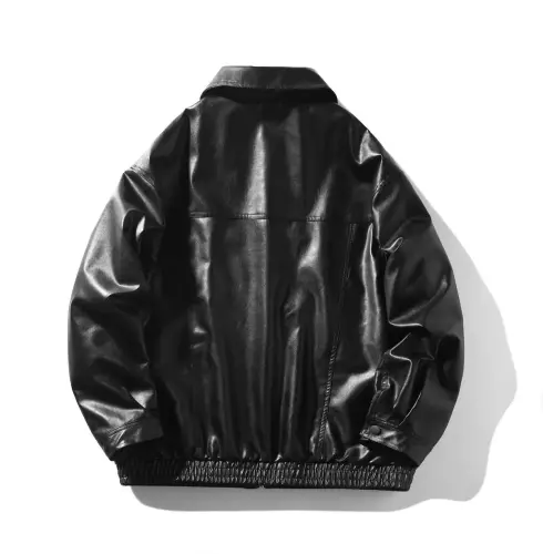 2023 Winter New Men's Loose Motorcycle Leather Coat PU Leather Jacket Large Fashion Casual Cardigan .webp