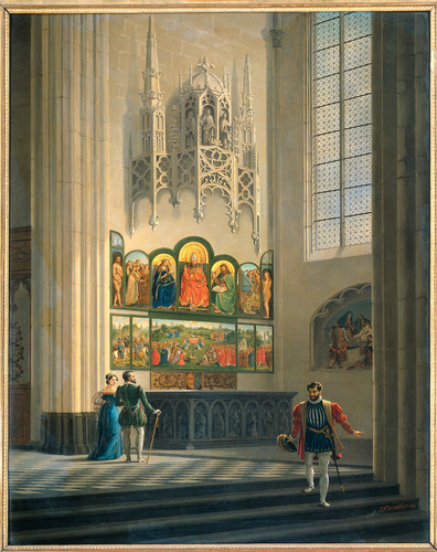 De Noter, Pierre Francois 'Гентский алтарь' братьев Ван Эйк в Соборе Святого Бавона, Гент, 1829, 97 