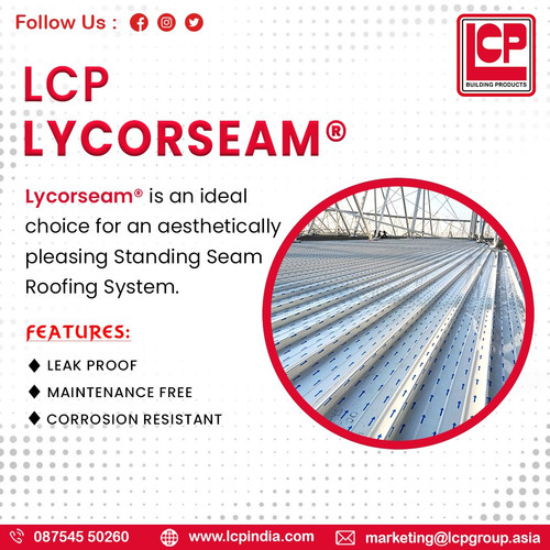 Don't settle for just any metal roofing system. Choose LCP LYCORSEAM® for a high-quality, customizable solution that adds value to your structure. With its superior durability and aesthetic appeal, you won't regret choosing LYCORSEAM®. LCP LYCORSEAM is the best roofing sheet supplier in Odisha.

For More Information:-
Contact us: (+91) 87545 50260
Mail us: marketing@lcpgroup.asia
Visit Us: https://lcpindia.com/odisha/curved-standingseam-profile