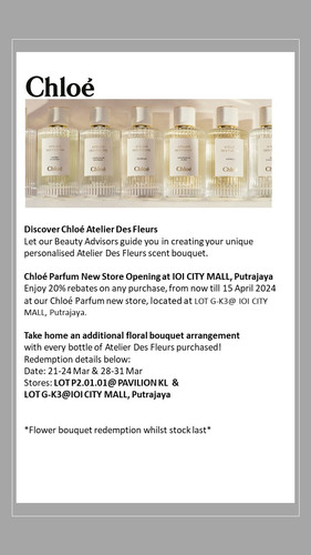 Chloé Parfum Boutiques Pavilion @ IOI City Mall