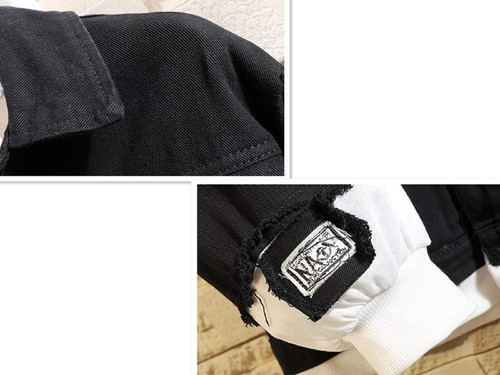 Anime Jeans Jacket Cosplay Hooded Sweatshirt Casual black Denim coat Men Trucker Jacket Halloween 4.jpg