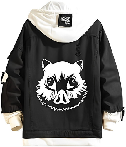 Anime Jeans Jacket Cosplay Hooded Sweatshirt Casual black Denim coat Men Trucker Jacket Halloween (2.jpg