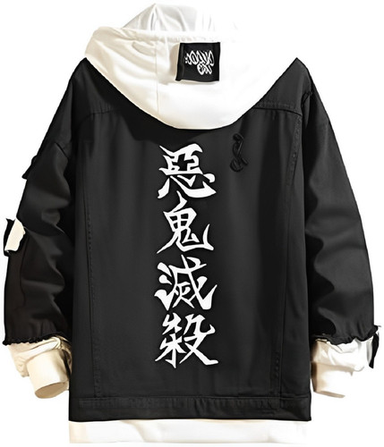 Anime Jeans Jacket Cosplay Hooded Sweatshirt Casual black Denim coat Men Trucker Jacket Halloween 0.jpg