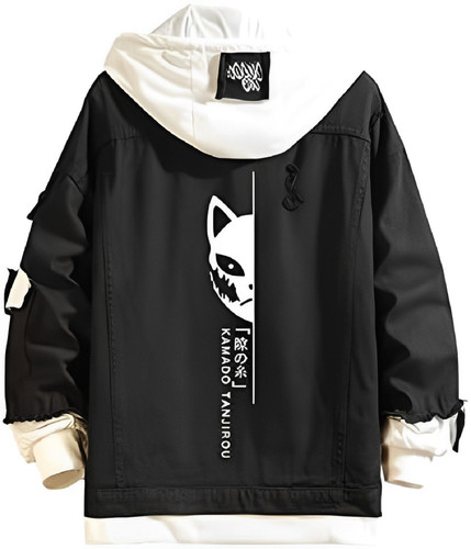 Anime Jeans Jacket Cosplay Hooded Sweatshirt Casual black Denim coat Men Trucker Jacket Halloween.jpg