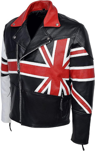 Men’s Brando Style British Flag Vintage Cafe Racer Union Jack UK Flag Motorcycle Biker Black Leather.jpg