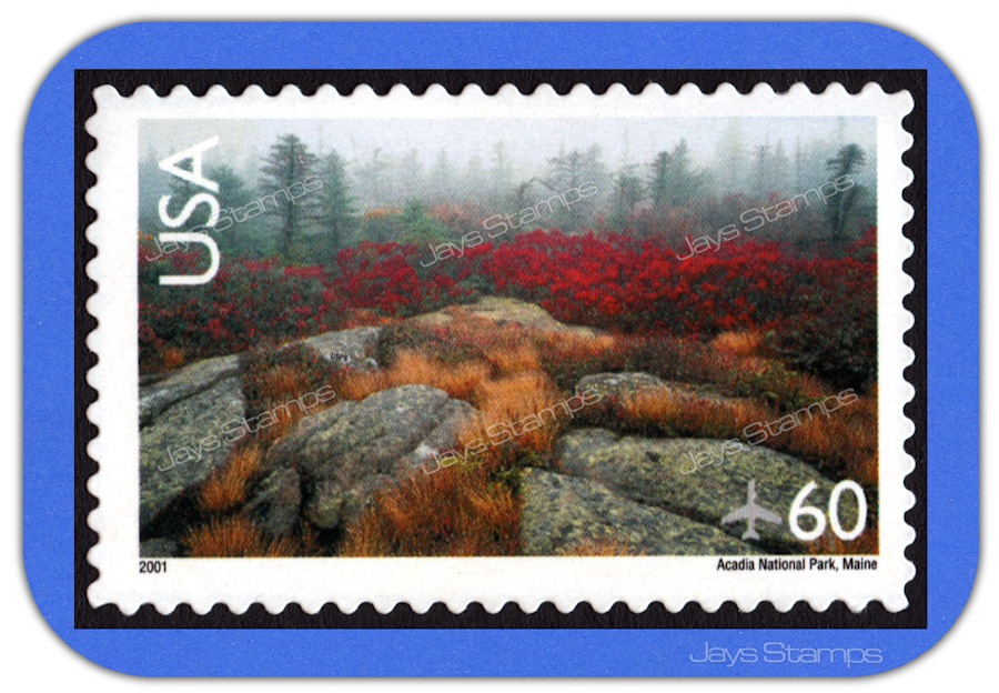 2001 ACADIA NATIONAL PARK&nbsp; Scenic American Landscapes 60¢ Single AIR MAIL&nbsp; #C138