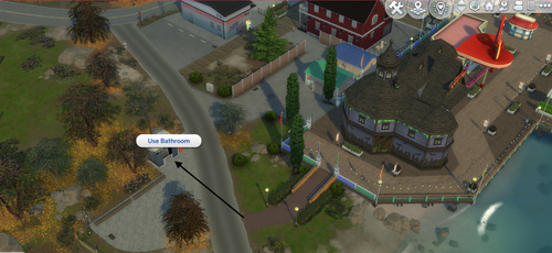 TS4 Copperdale Amusement Park Restroom Location.png